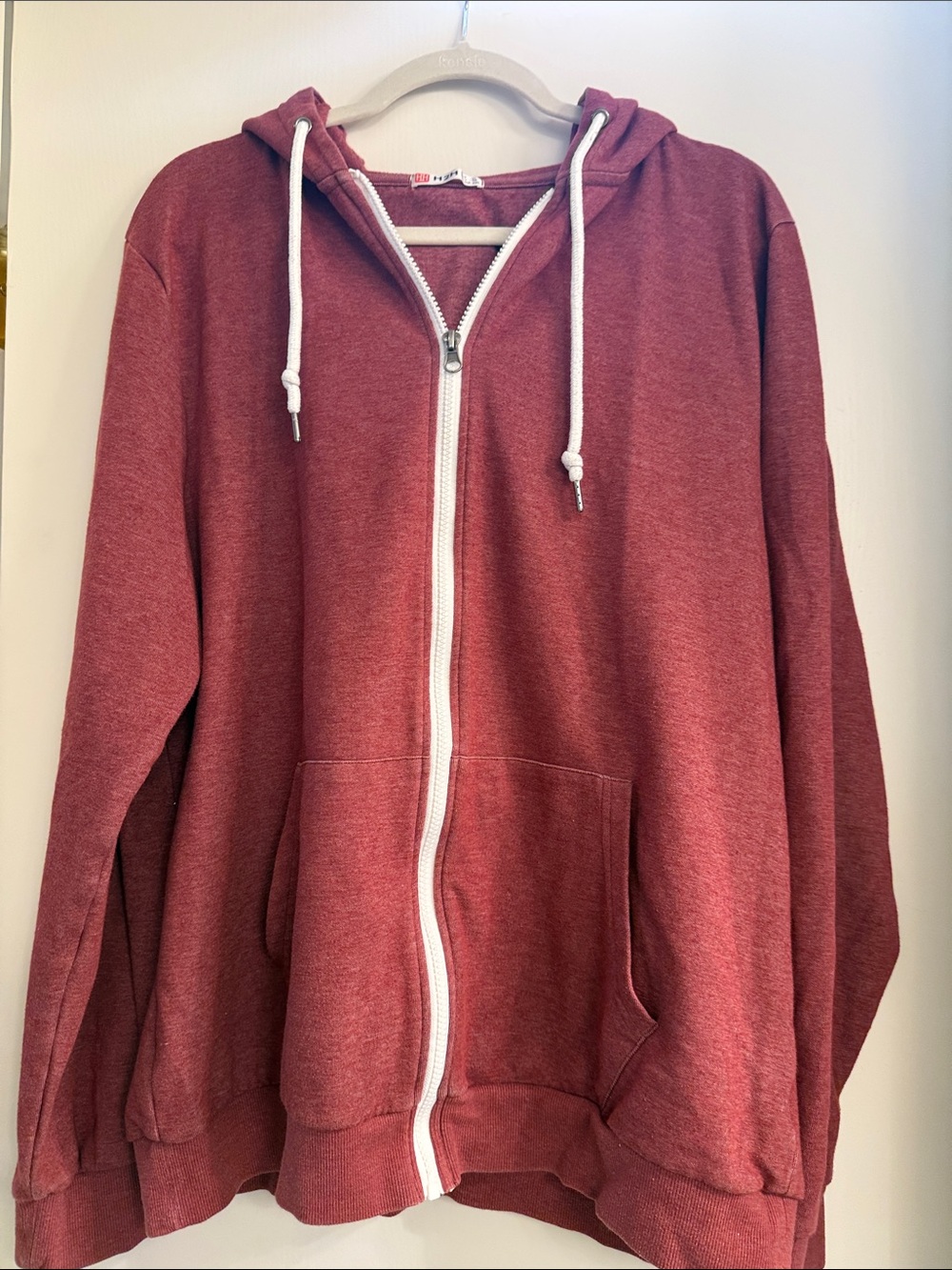 Men's Zip-Up Hoodie Sweatshirt - Red